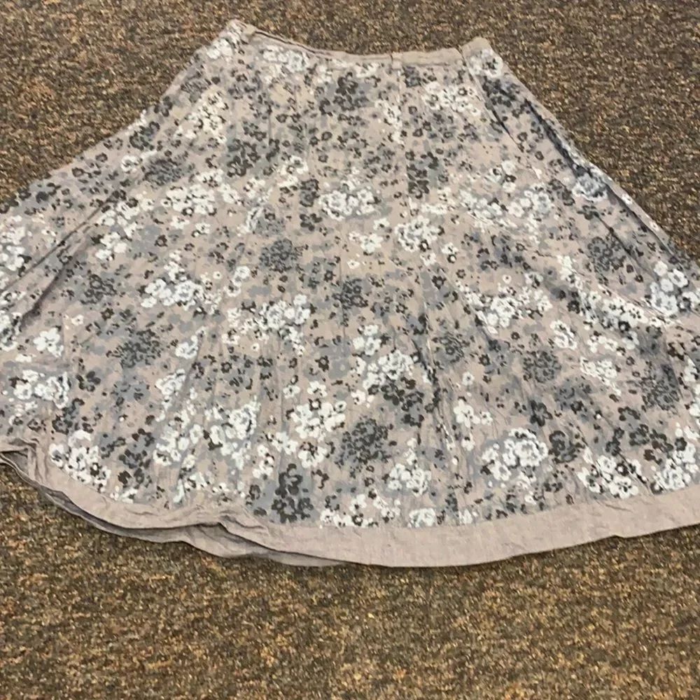 NY Collection Blue Floral Cotton  Skirt sz. 12